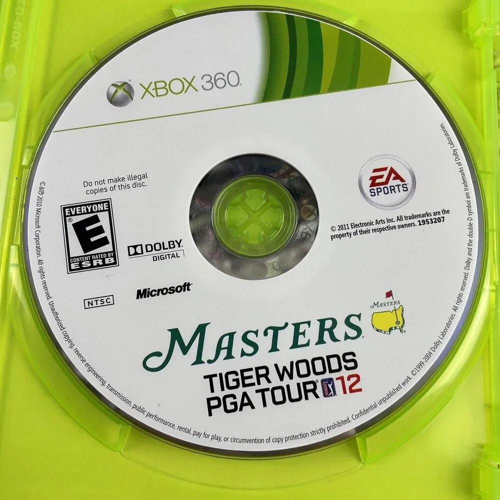 Tiger Woods PGA Tour 12 The Masters (Microsoft Xbox 360, 2011) Complete Golf